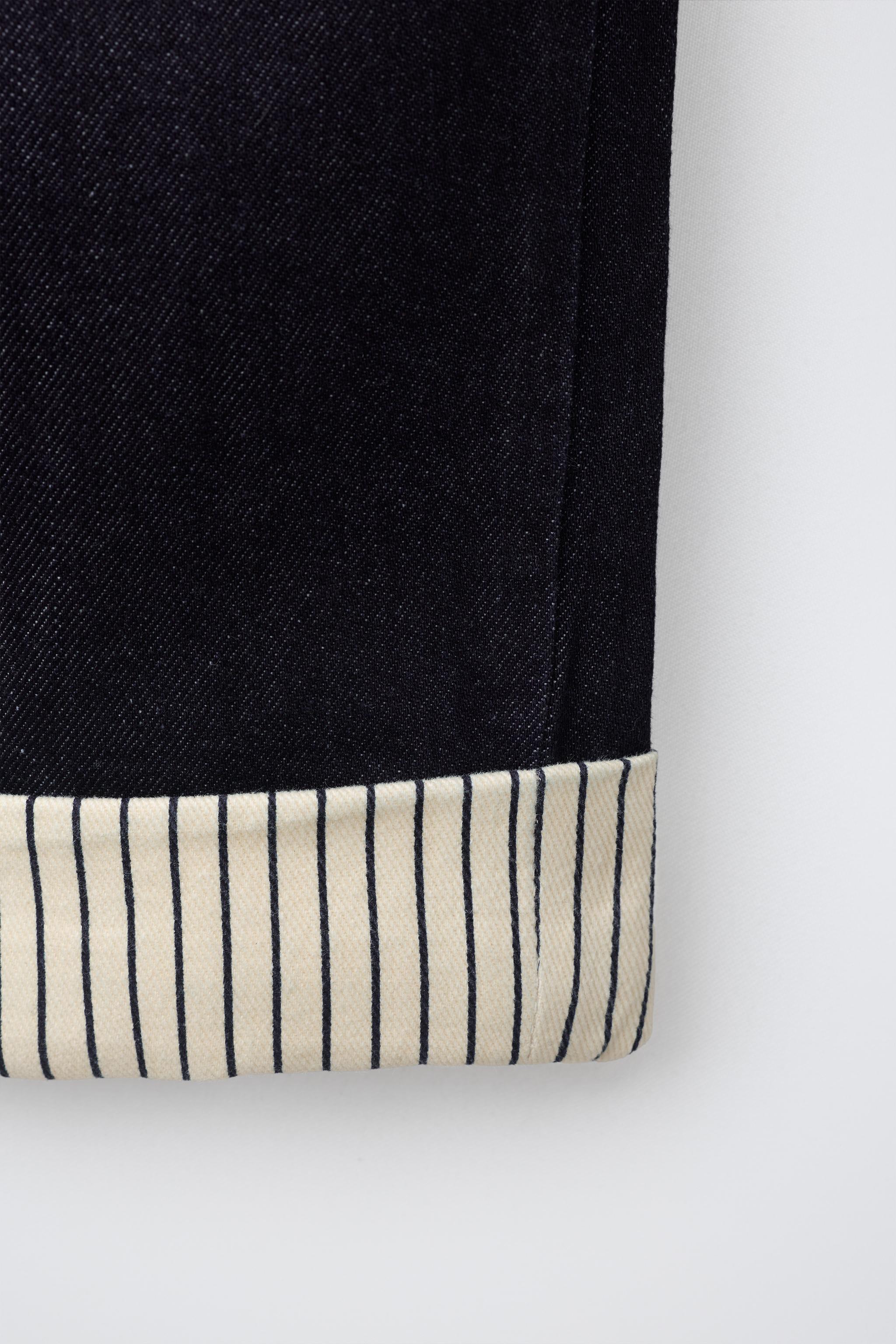 ZARA TIMELESS - STRAIGHT LEG TOPSTITCHED JEANS